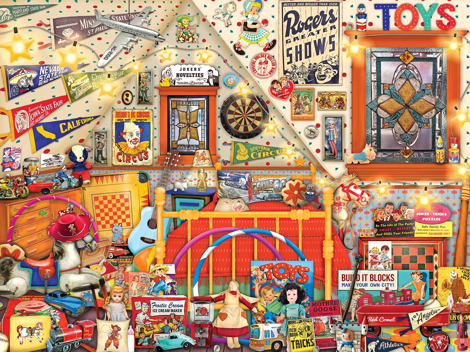 Vintage 50's Toy Room Nostalgic & Retro Jigsaw Puzzle