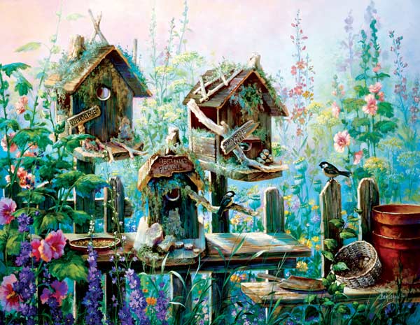 Birdhouse Row, 1000 Pieces, SunsOut | Puzzle Warehouse