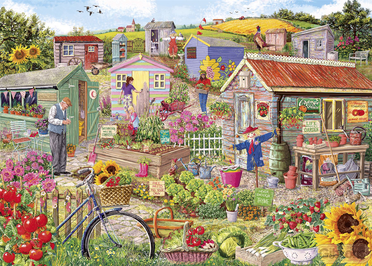 Life on the Allotment Flower & Garden Jigsaw Puzzle
