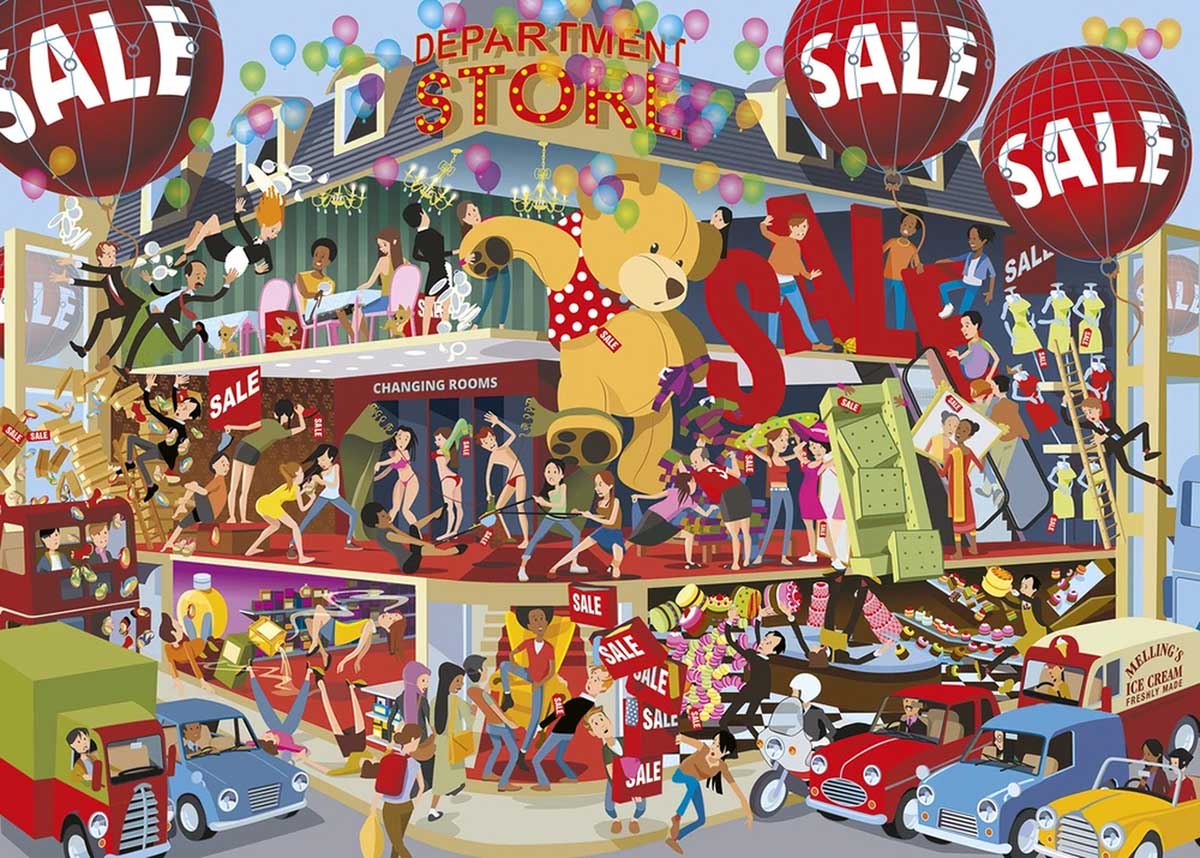 Lifting the Lid - Department Store Cartoons Jigsaw Puzzle