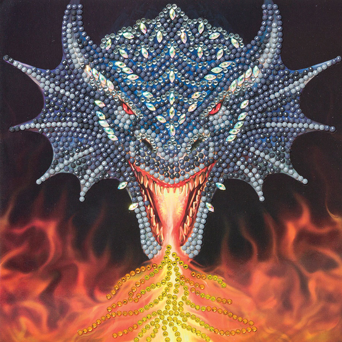 Dragon Fire Head Crystal Art Card Kit