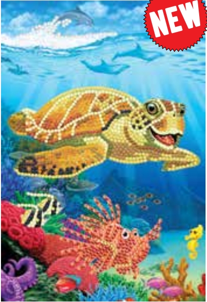 Underwater Turtle Crystal Art Notebook