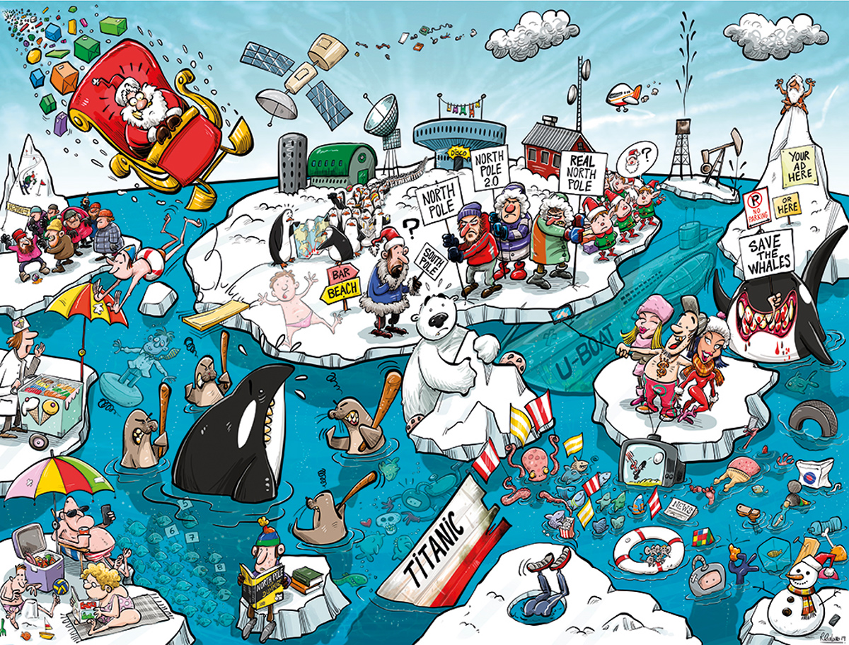Chaos at the North Pole Christmas Jigsaw Puzzle