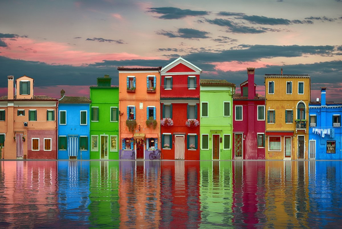 Colourful House on the Water
