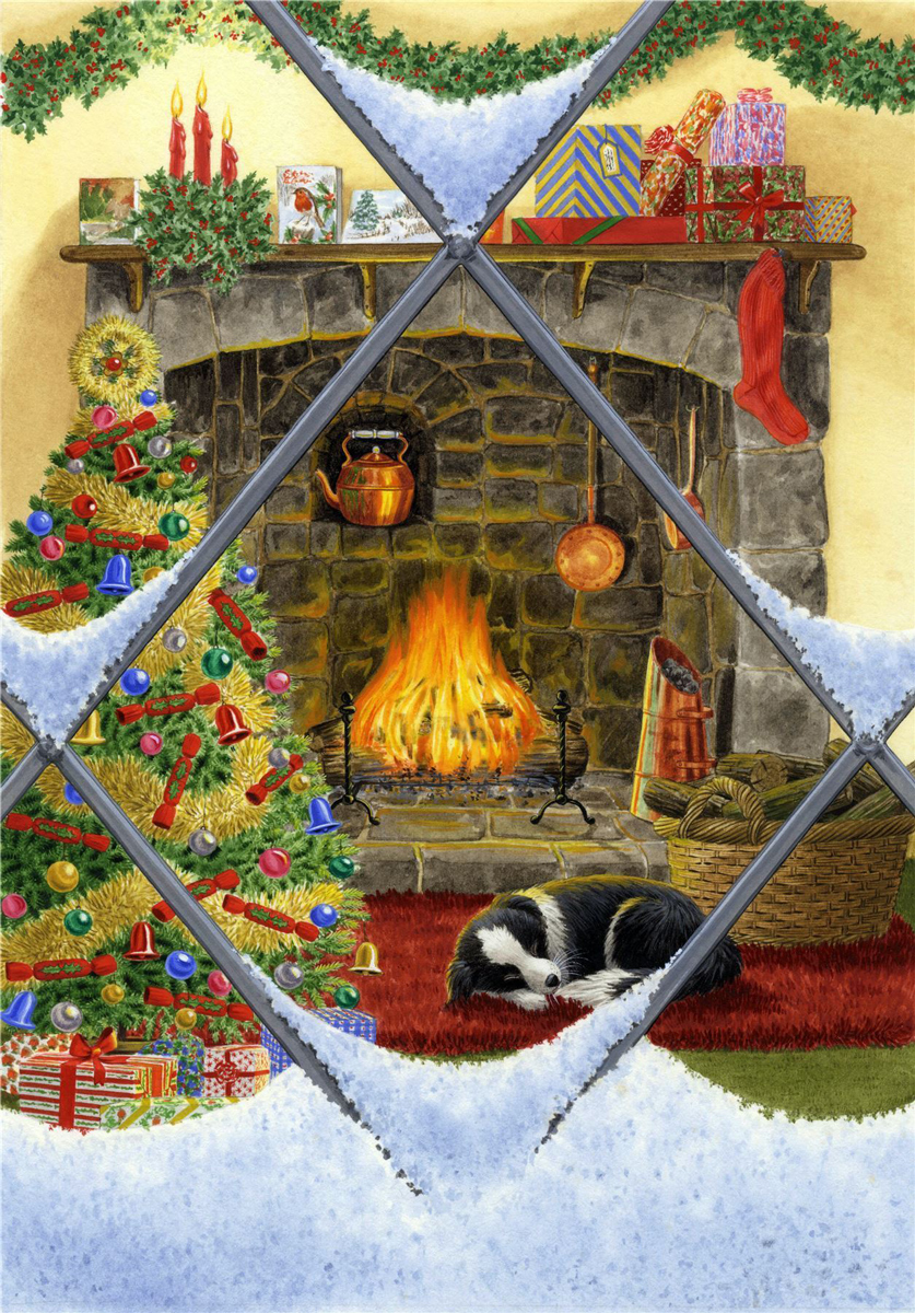 Puppy Dreams at Christmas Christmas Jigsaw Puzzle