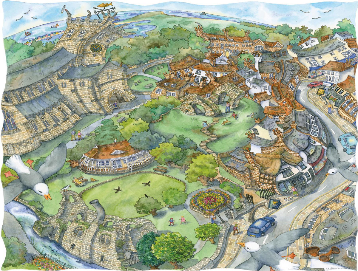 Priory Quarter, Christchurch Landscape Jigsaw Puzzle