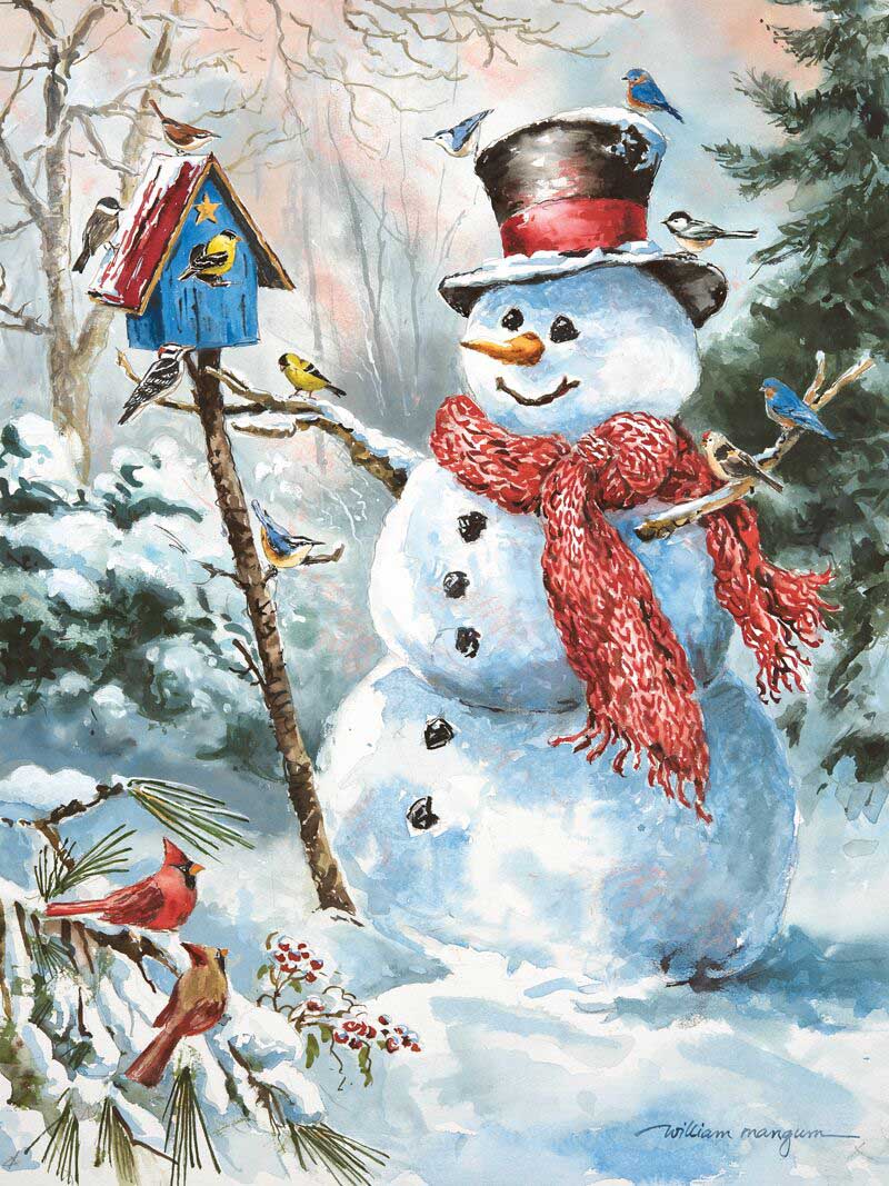 Frosty's Feathered Friends Winter Jigsaw Puzzle