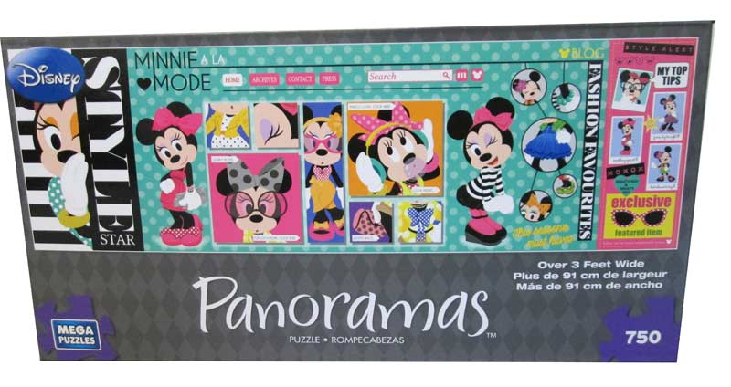 NEW G6 Details about   Disney Panoramas Minnie Mouse A La Mode Jigsaw Puzzle 750 pc Mega 