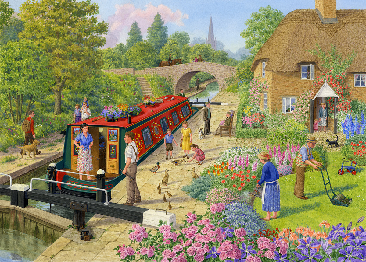 Lock Keeper's Cottage - Scratch and Dent Lakes / Rivers / Streams Jigsaw Puzzle