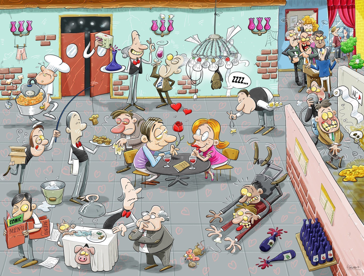 Chaos on Valentine's Day Humor Jigsaw Puzzle