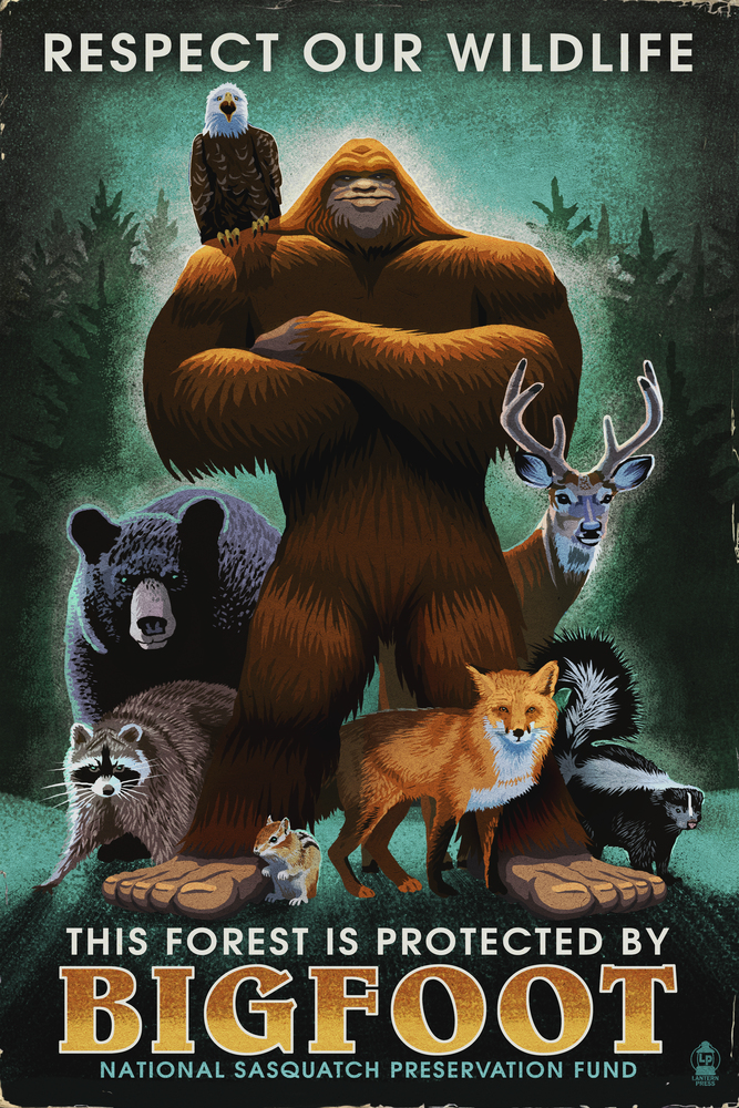Respect Our Wildlife, Bigfoot Forest Animal Jigsaw Puzzle