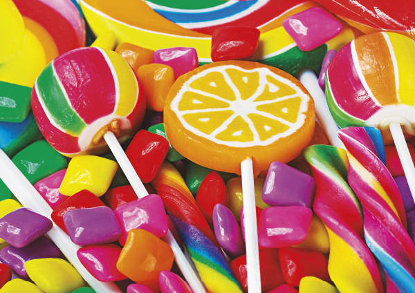 Snaps - Multicolored Lollipops, 100 Pieces, Mega Puzzles 