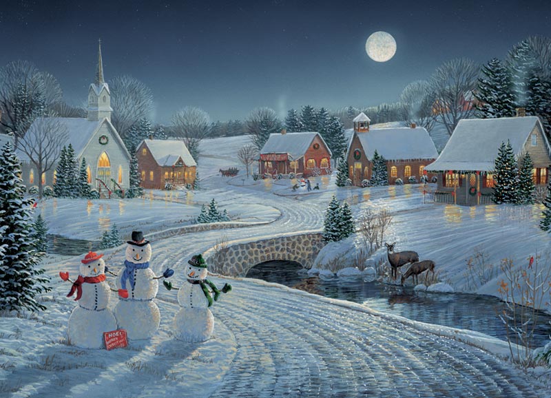 One December Night, 1000 Pieces, Cobble Hill | Puzzle Warehouse