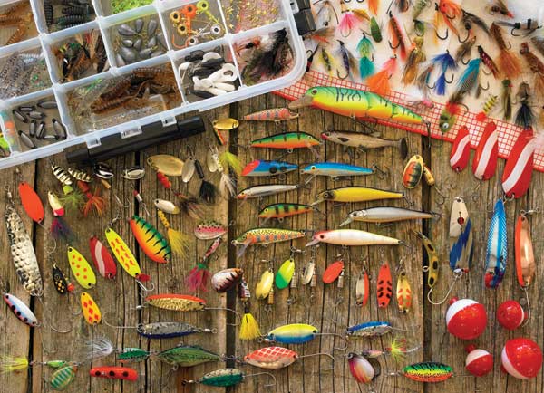 Jigsaw puzzle Sports Fishing My Favorite Lures 1000 piece NEW Made in USA 