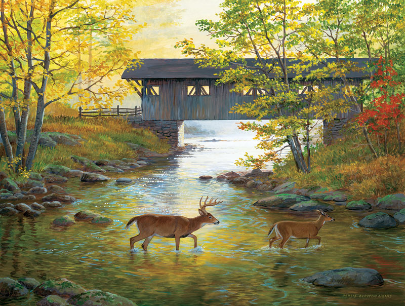 Rock Creek Crossing Forest Animal Jigsaw Puzzle
