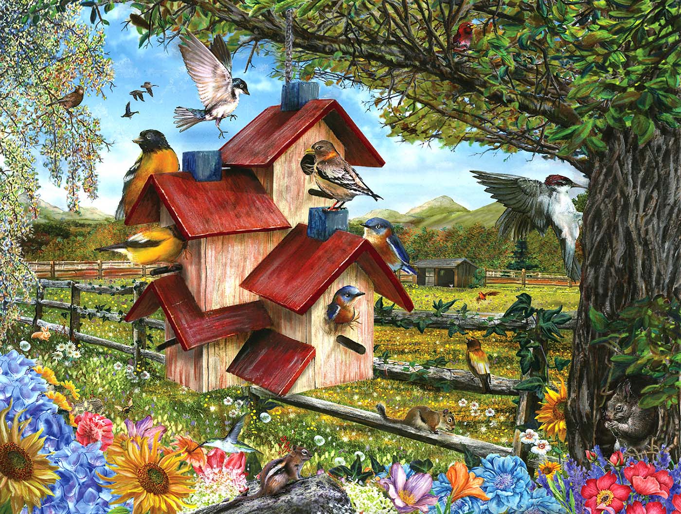 Bird Condo Farm Jigsaw Puzzle