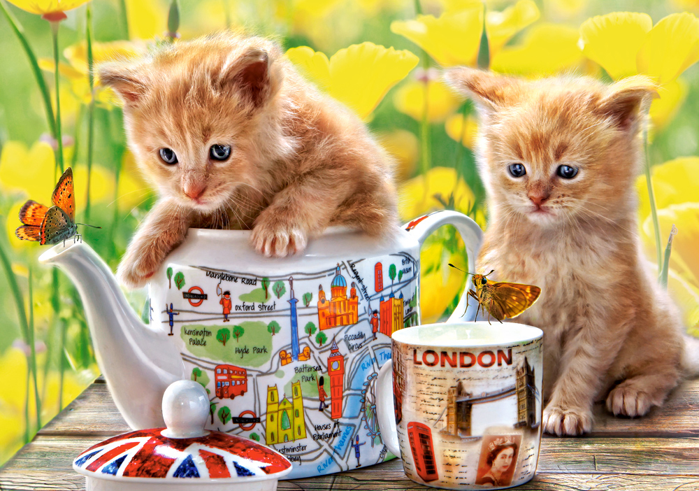 Tea Time Cats Jigsaw Puzzle