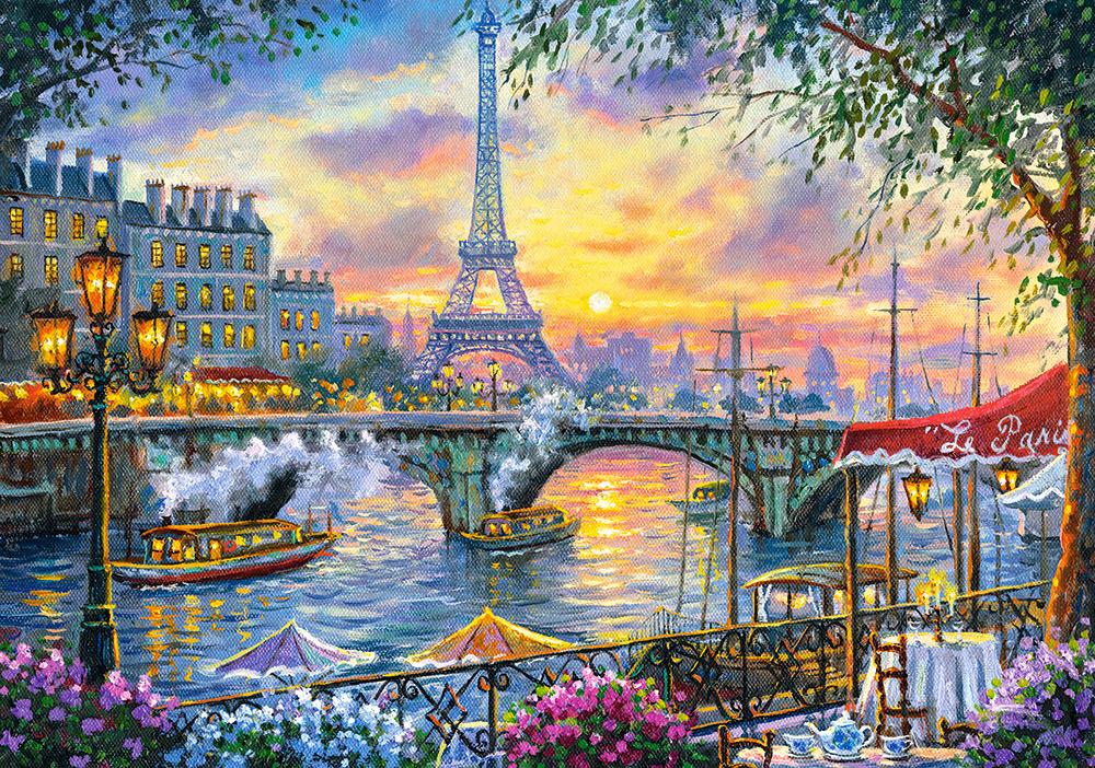 Tea Time in Paris Fine Art Jigsaw Puzzle
