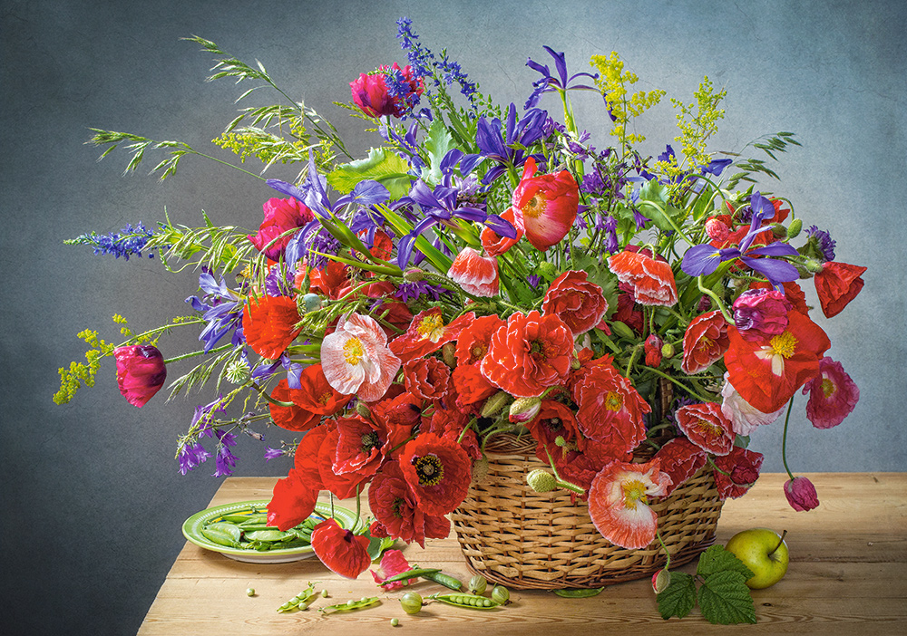 Bouquet with Poppies - Scratch and Dent Flower & Garden Jigsaw Puzzle