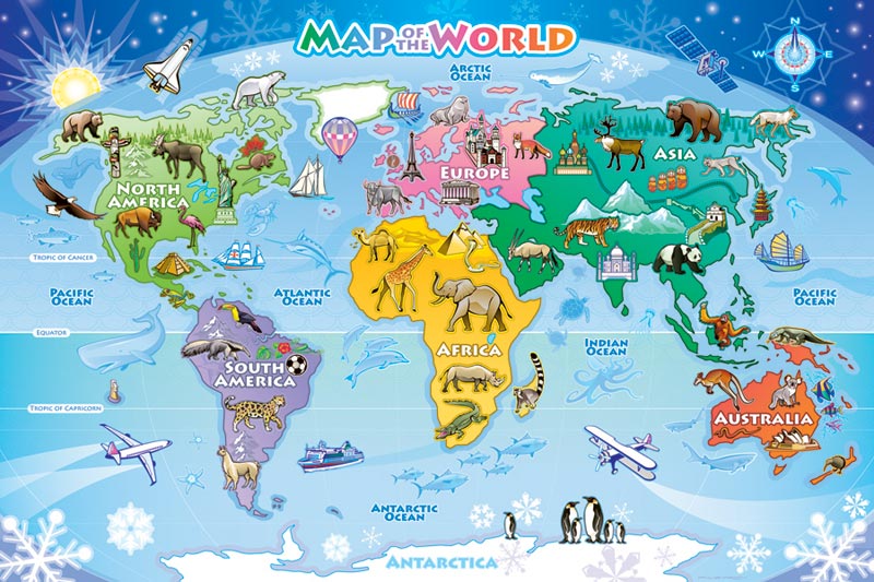 Kids World Map Puzzle