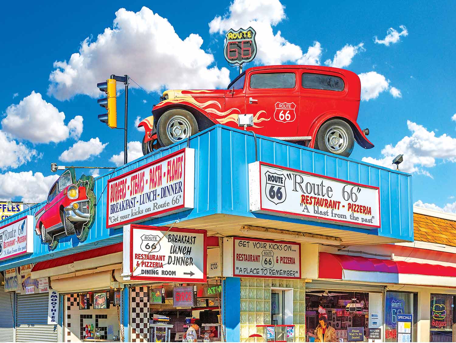 Colorluxe - Rt. 66 Restaurant, NJ Vehicles Jigsaw Puzzle