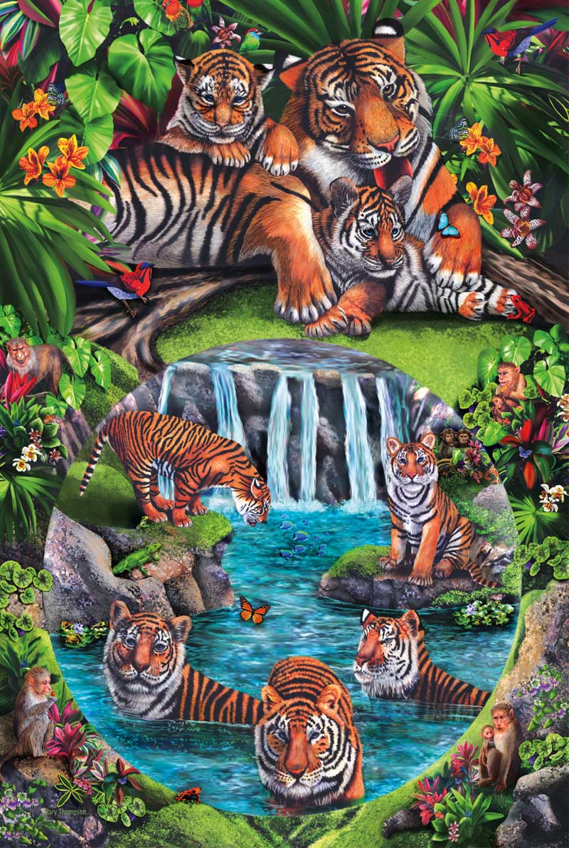 Tigers in Paradise​, Adult Puzzles, Jigsaw Puzzles, Products