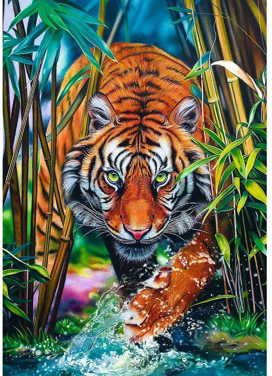 Grasping Tiger Big Cats Jigsaw Puzzle