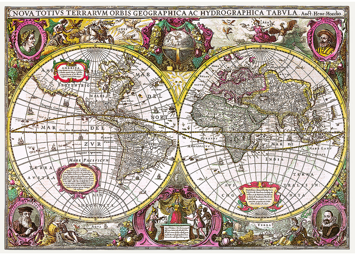 A New Land And Water Map Of The Entire Earth, 1630