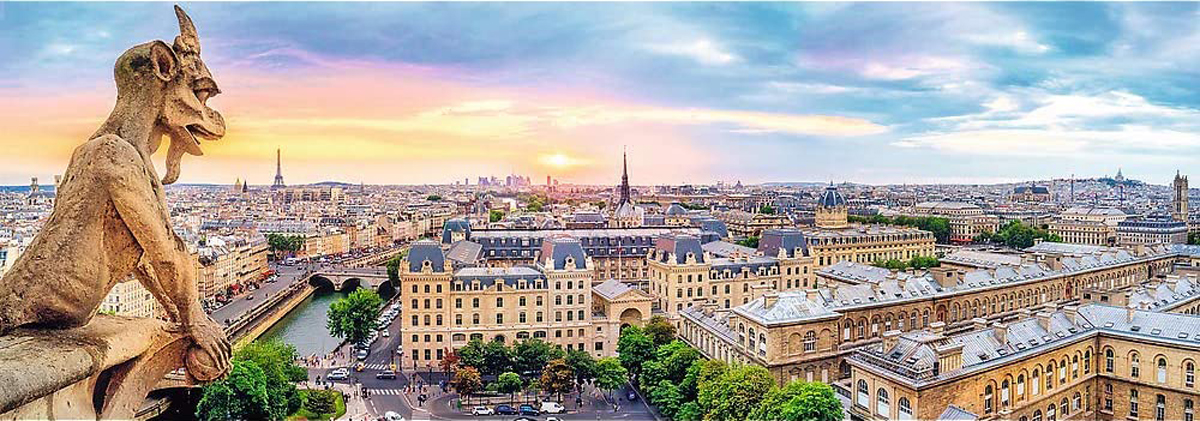 View From The Cathedral Of Notre-Dame De Paris Panoramic Paris & France Jigsaw Puzzle