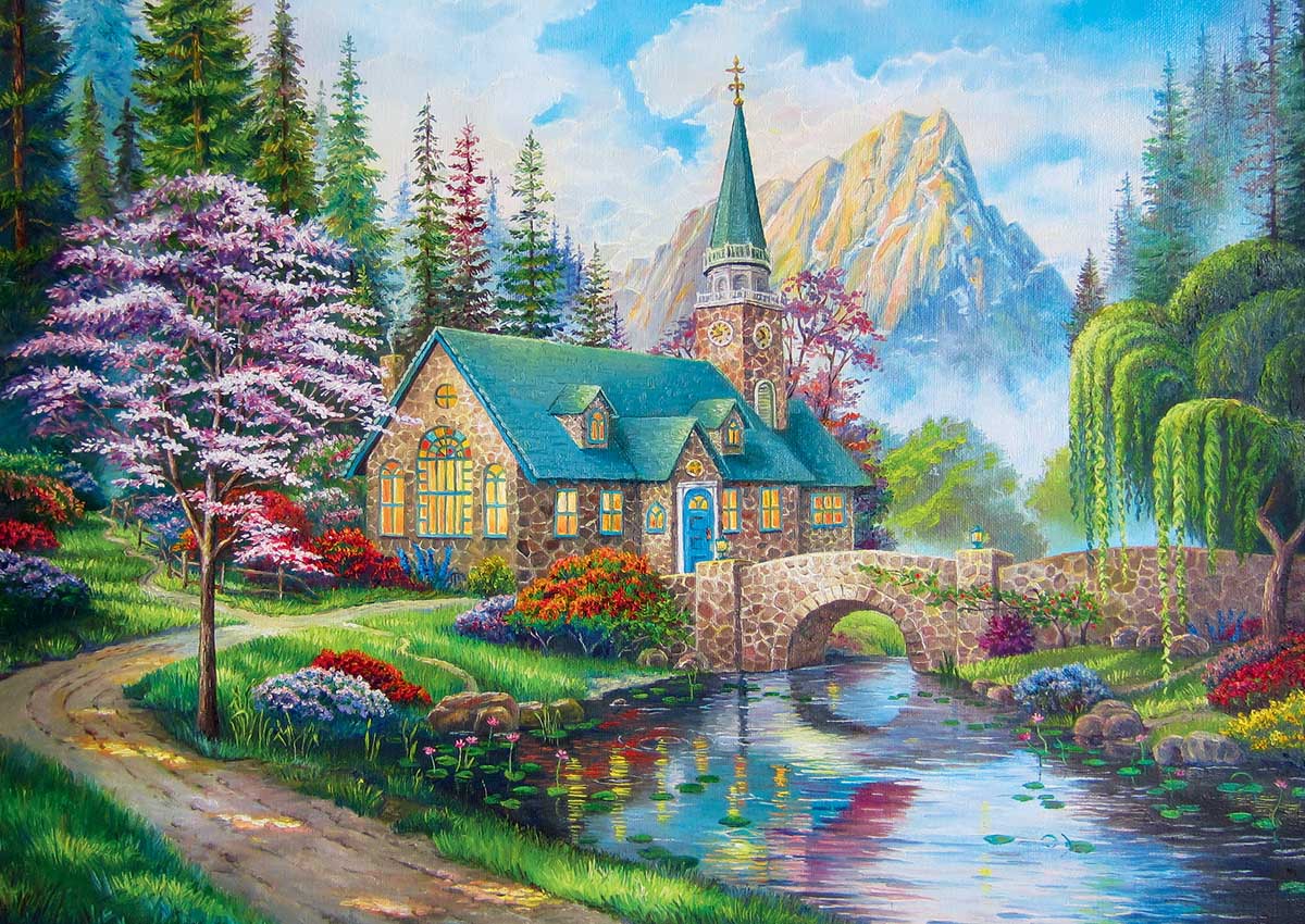 Woodland Seclusion Mountain Jigsaw Puzzle