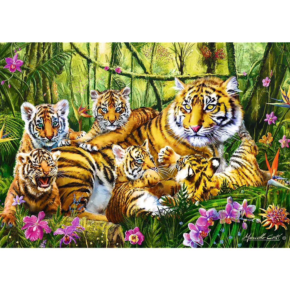 Family Of Tigers, 500 Pieces, Trefl | Puzzle Warehouse