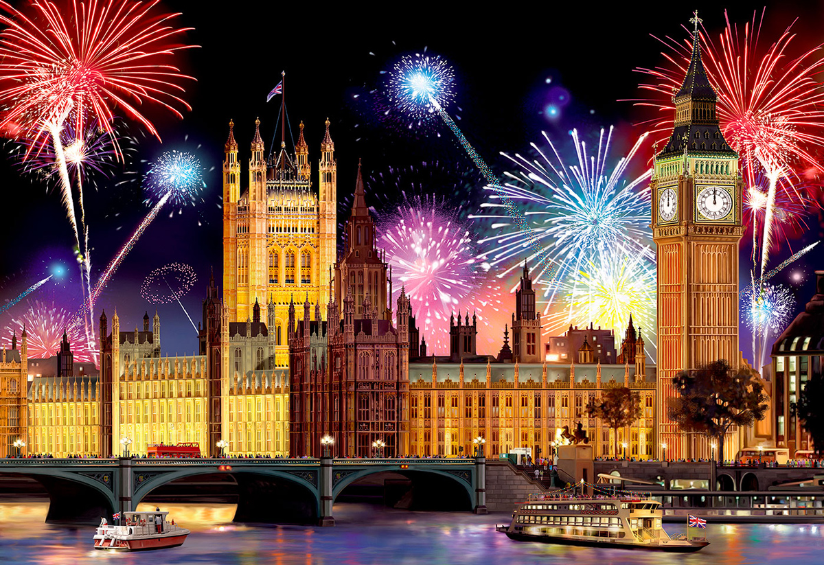 London by Night London Wooden Jigsaw Puzzle