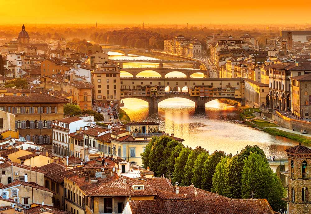 Bridges of Florence Landscape Jigsaw Puzzle