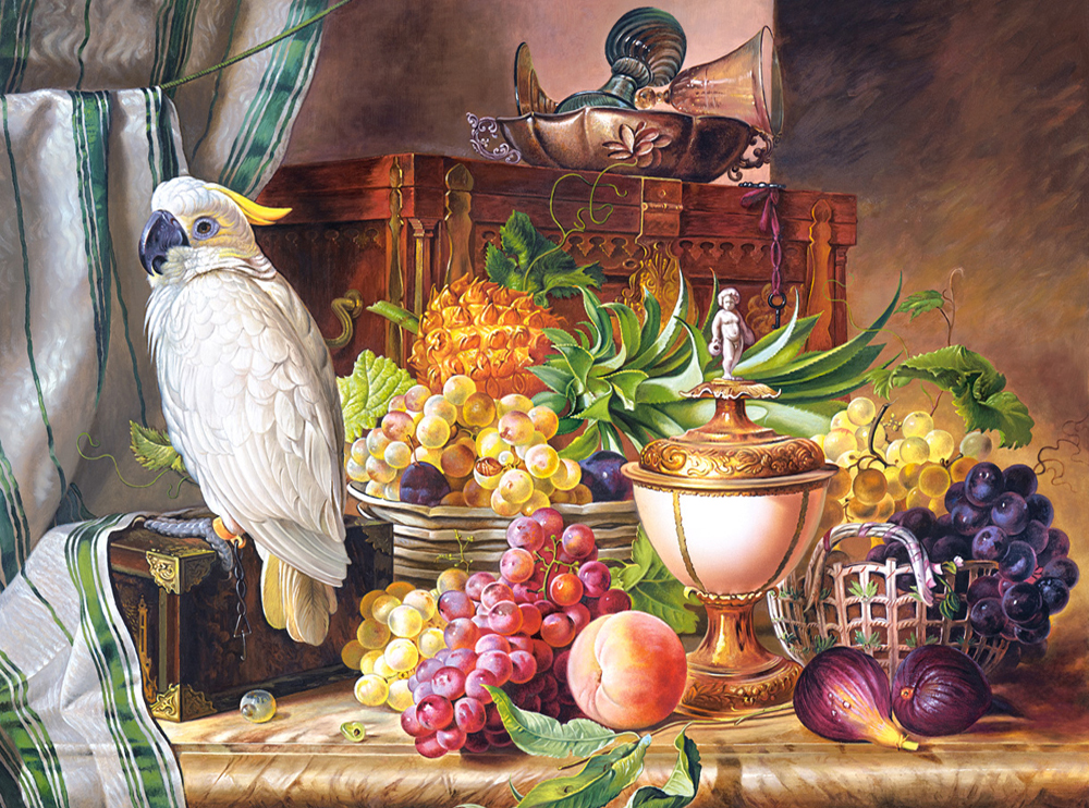 Still Life With Fruit and a Cockatoo