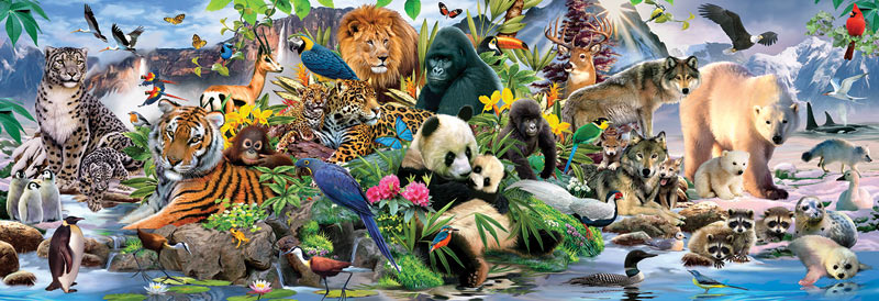 Around the World Jungle Animals Jigsaw Puzzle