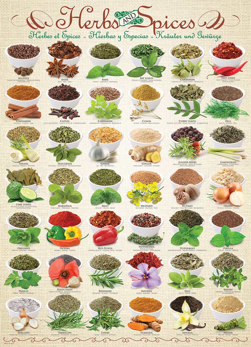 Herbs and Spices, 1000 Pieces, Eurographics | Puzzle Warehouse