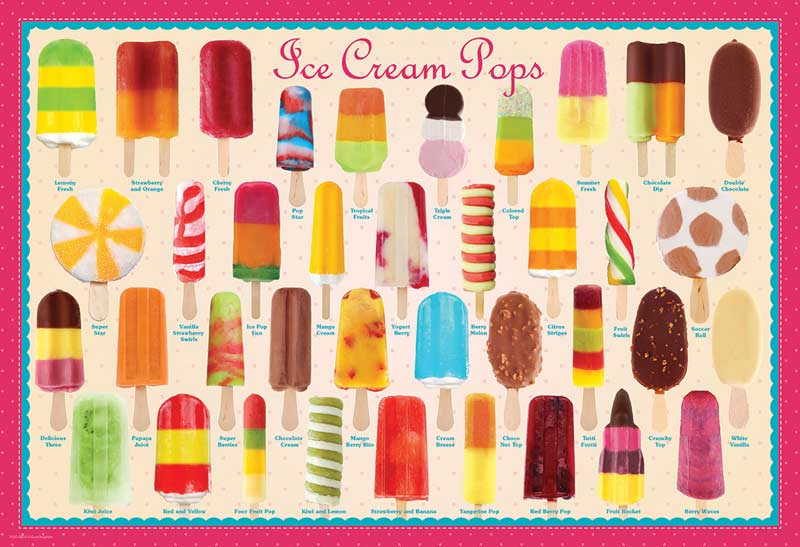 Ice Cream Pops Pattern & Geometric Jigsaw Puzzle