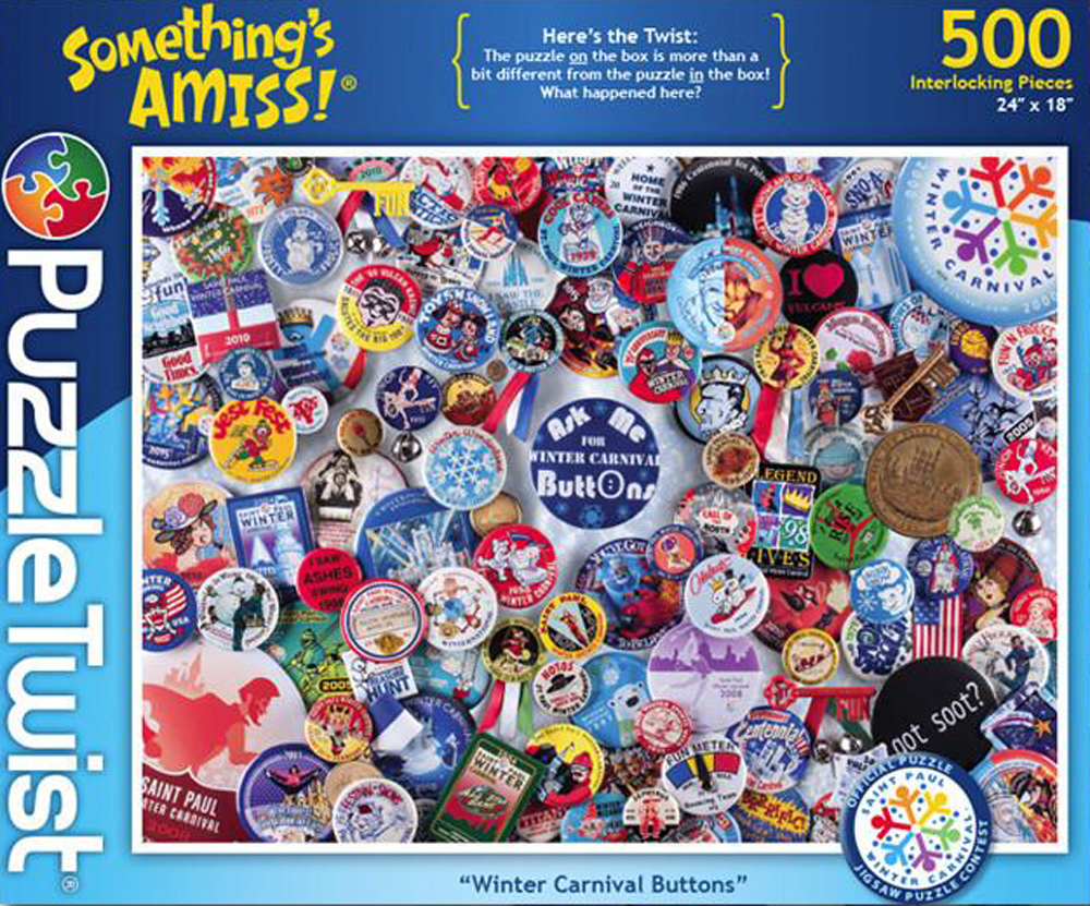 Winter Carnival Buttons - Something's Amiss! Winter Jigsaw Puzzle
