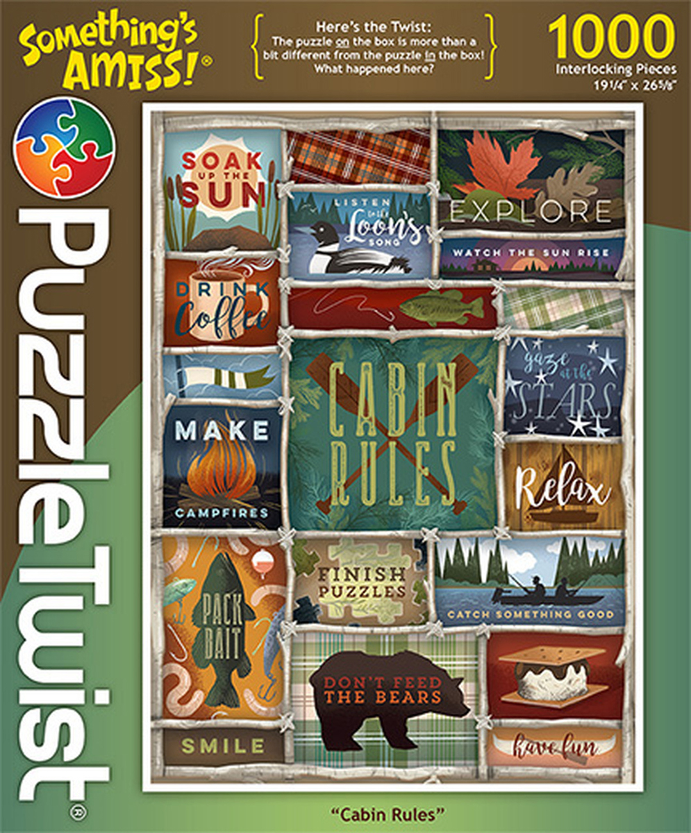 Cabin Rules Twist Puzzle - Scratch and Dent Cabin & Cottage Jigsaw Puzzle