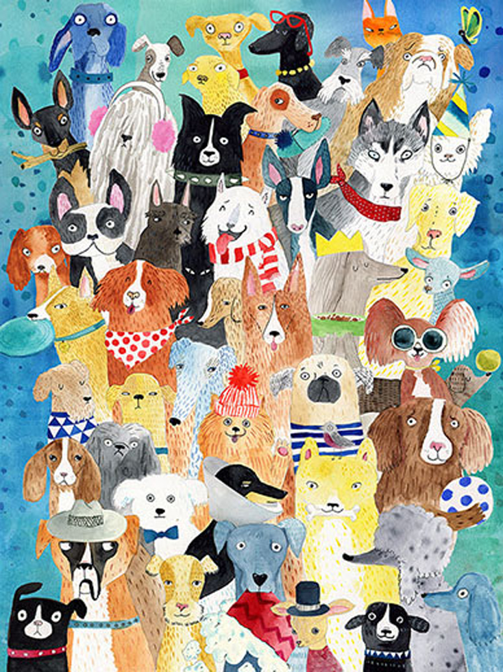 Colorful Canines - Something's Amiss! Dogs Jigsaw Puzzle