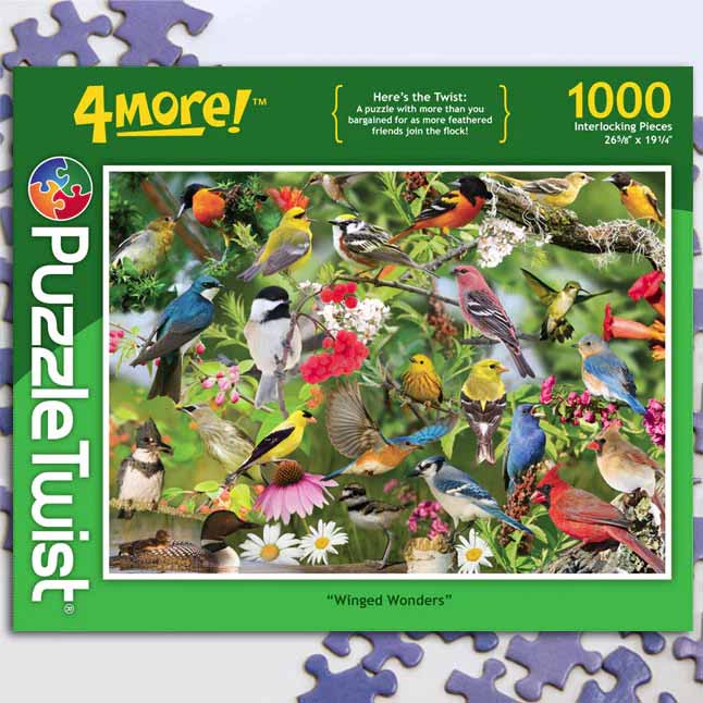 Winged Wonders - 4 More! Birds Jigsaw Puzzle