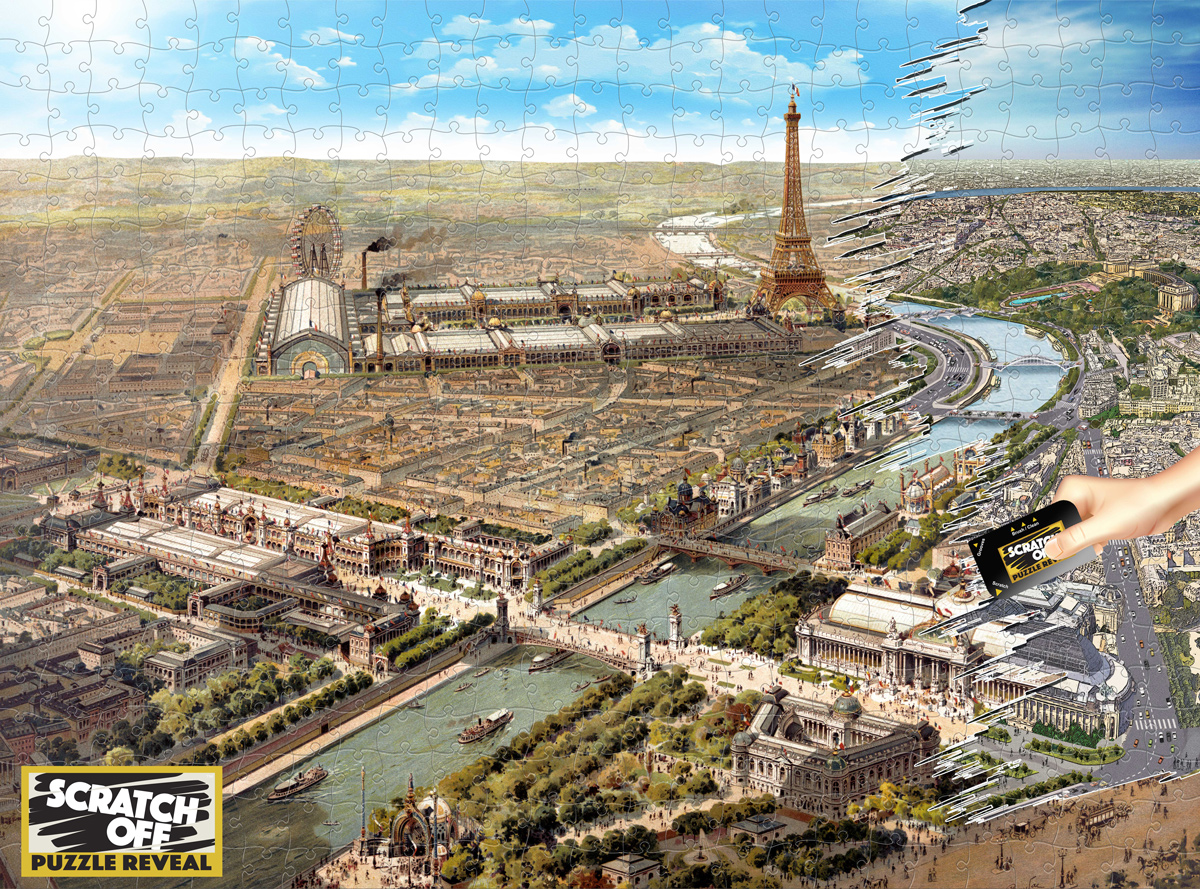 Scratch OFF History Puzzle : Paris Maps / Geography Jigsaw Puzzle