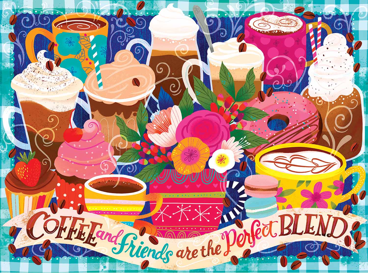 Coffee And Friends - Scratch and Dent Food and Drink Jigsaw Puzzle
