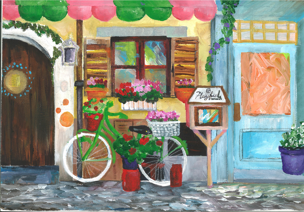 Market Day Bicycle Jigsaw Puzzle