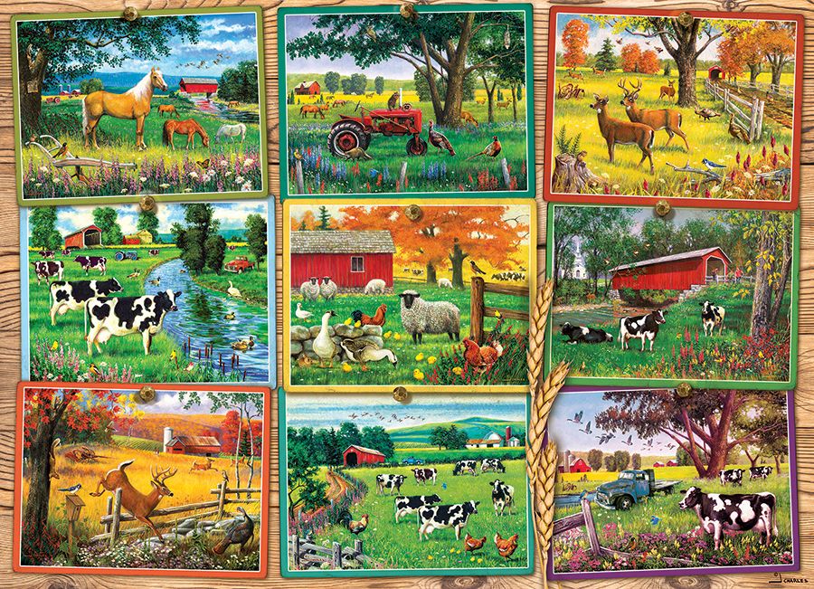Postcards from the Farm Farm Jigsaw Puzzle