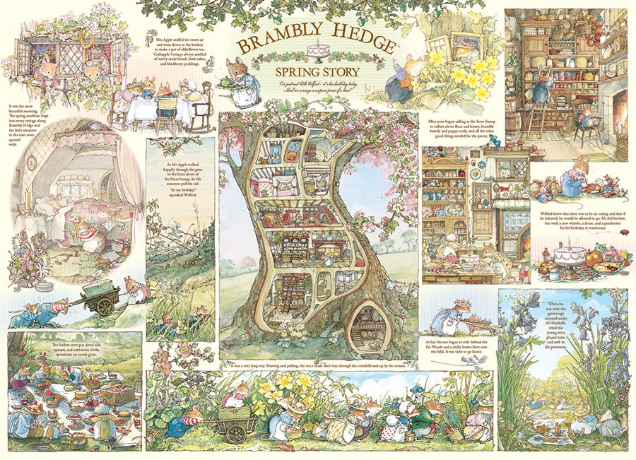 Brambly Hedge Spring Story Books & Reading Jigsaw Puzzle