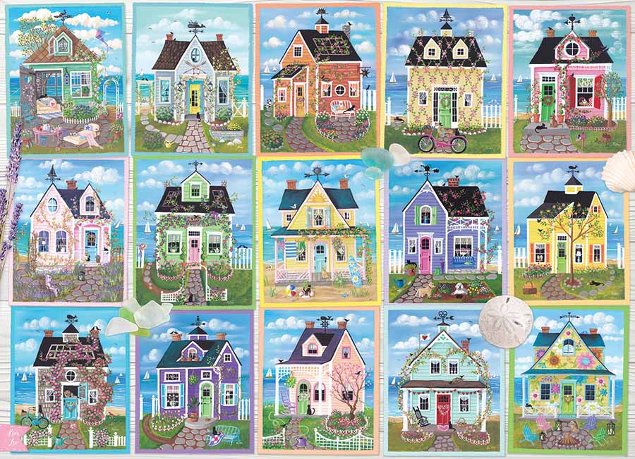 Seaside Cottages, 1000 Pieces, Cobble Hill | Puzzle Warehouse