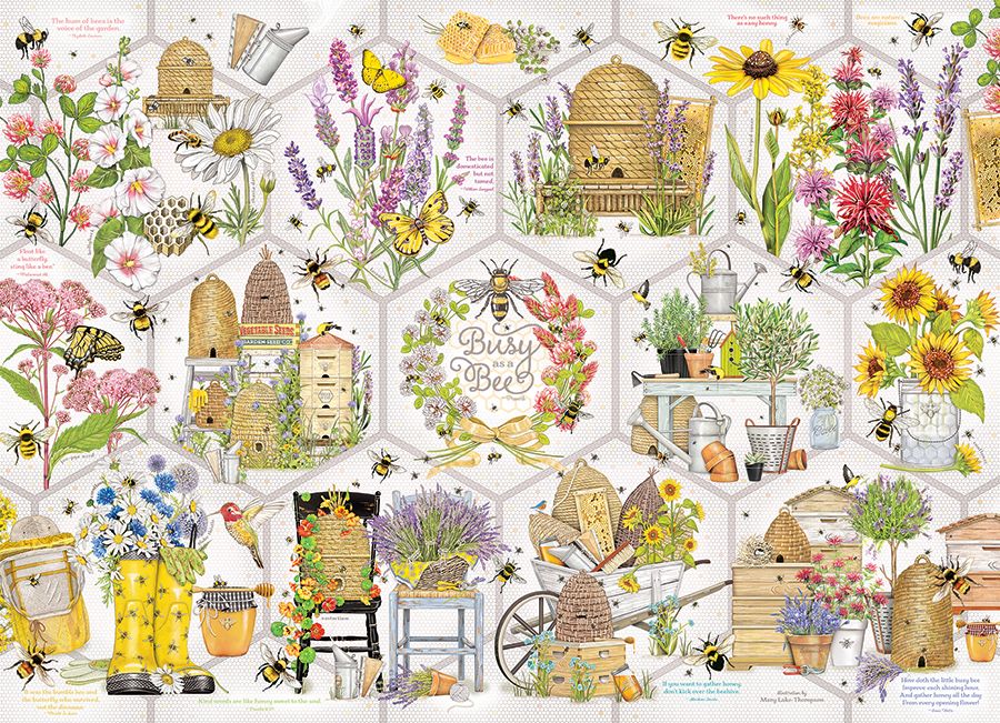 Busy as a Bee Butterflies and Insects Jigsaw Puzzle