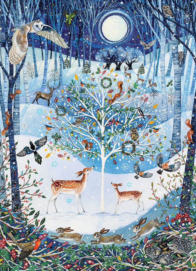 Winter Woodland Forest Animal Jigsaw Puzzle