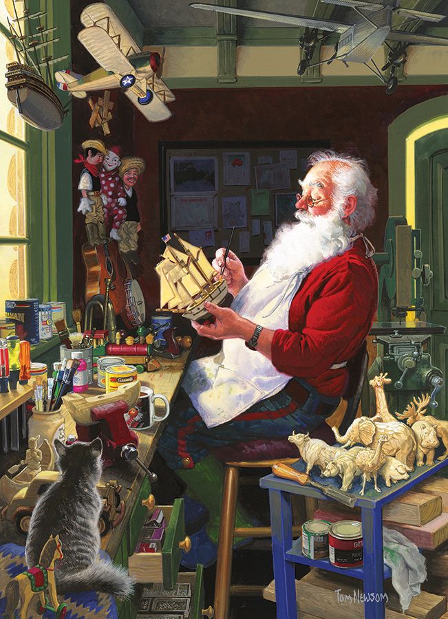 Santa's Workbench Christmas Jigsaw Puzzle